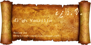 Ágh Vaszilia névjegykártya